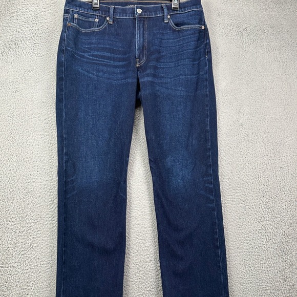 Lucky Brand 363 Mens Vintage Straight Jeans 36X30 Blue Distressed Stretch Pocket - Picture 1 of 12